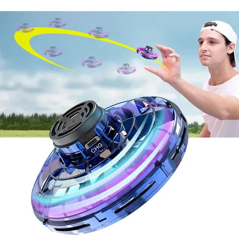 Platillo Volador Inteligente con Sensor de Movimiento, Auto-Retorno y Luces LED